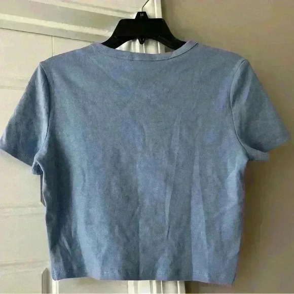 Light Blue Zara Cropped t-shirt - Picture 2 of 5